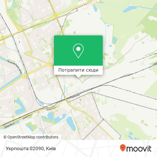 Карта Укрпошта 02090