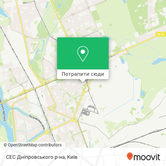 Карта СЕС Дніпровського р-на