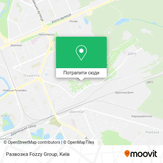 Карта Развозка Fozzy Group