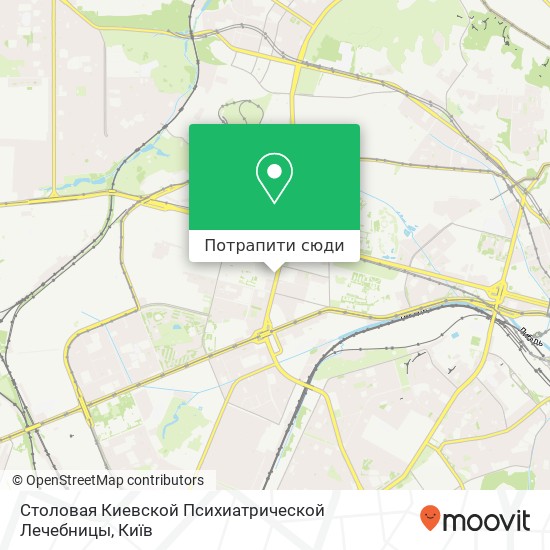 Карта Столовая Киевской Психиатрической Лечебницы