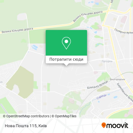 Карта Нова Пошта 115