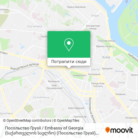 Карта Посольство Грузії / Embassy of Georgia (საქართველოს საელჩო) (Посольство Грузії)