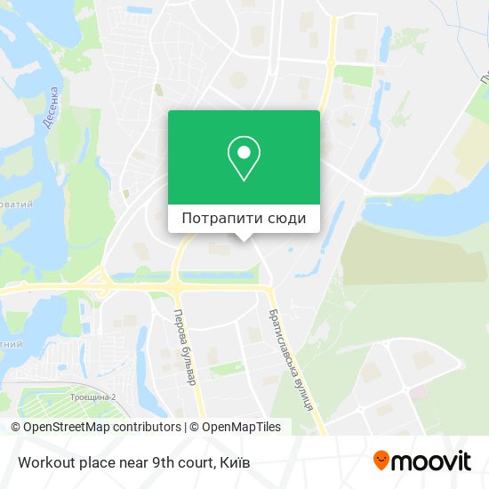 Карта Workout place near 9th court