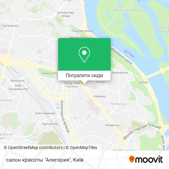 Карта салон красоты "Алегория"