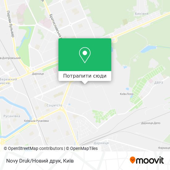 Карта Novy Druk/Новий друк