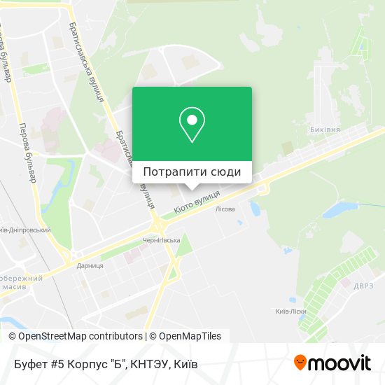 Карта Буфет #5 Корпус "Б", КНТЭУ