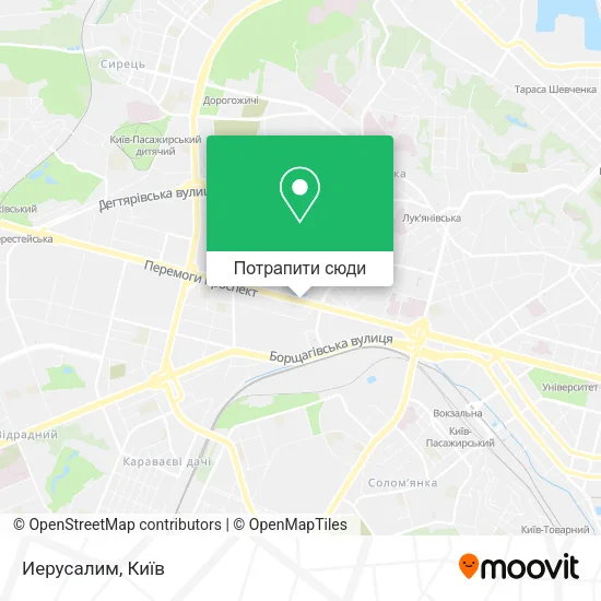 Карта Иерусалим