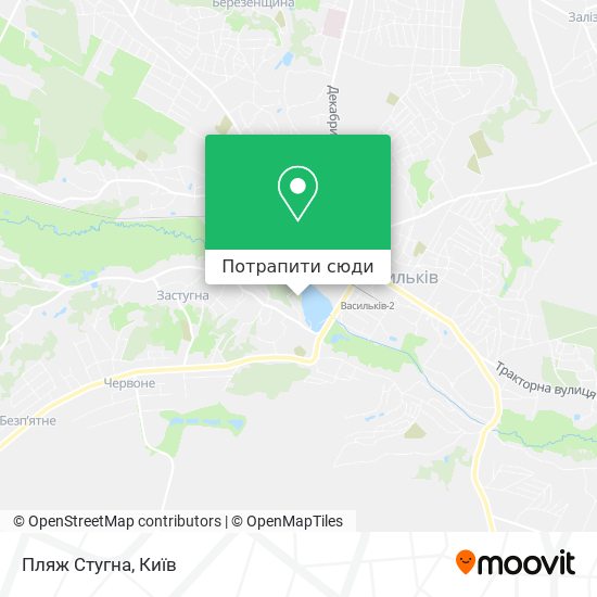 Карта Пляж Стугна