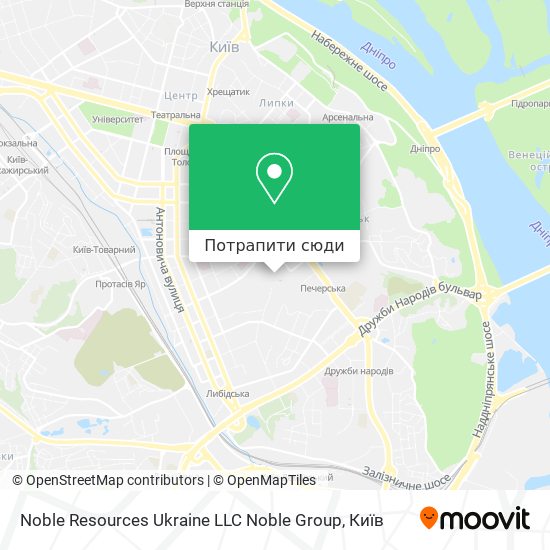 Карта Noble Resources Ukraine LLC Noble Group