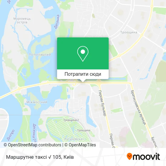 Карта Маршрутне таксі √ 105