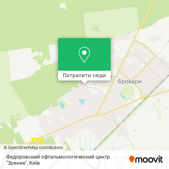 Карта Федоровский офтальмологический центр "Зрение"