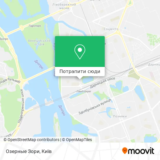 Карта Озерные Зори