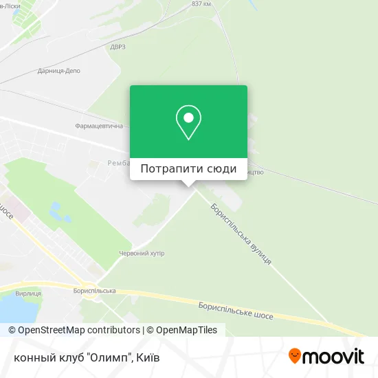 Карта конный клуб "Олимп"