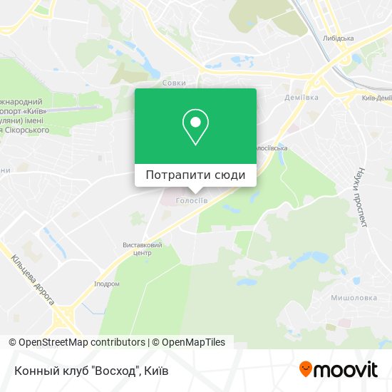 Карта Конный клуб "Восход"