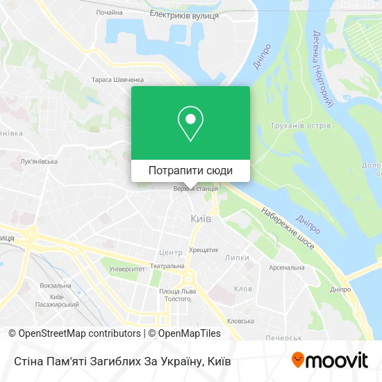 Карта Стіна Пам'яті Загиблих За Україну
