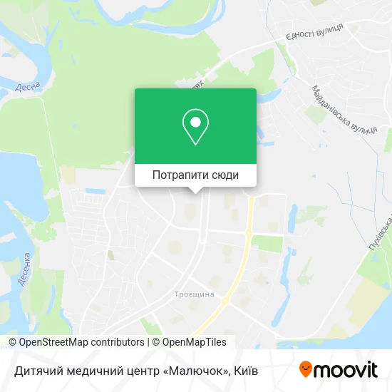Карта Дитячий медичний центр «Малючок»