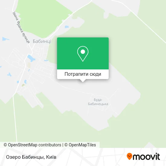 Карта Озеро Бабинцы