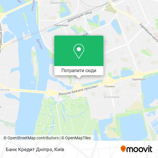 Карта Банк Кредит Днiпро