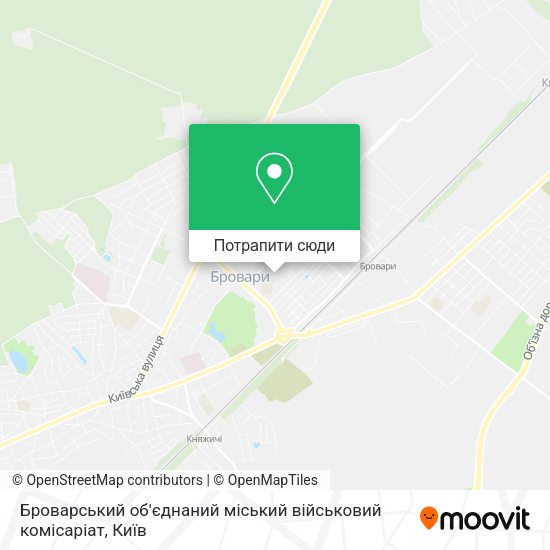 Карта Броварський об'єднаний міський військовий комісаріат