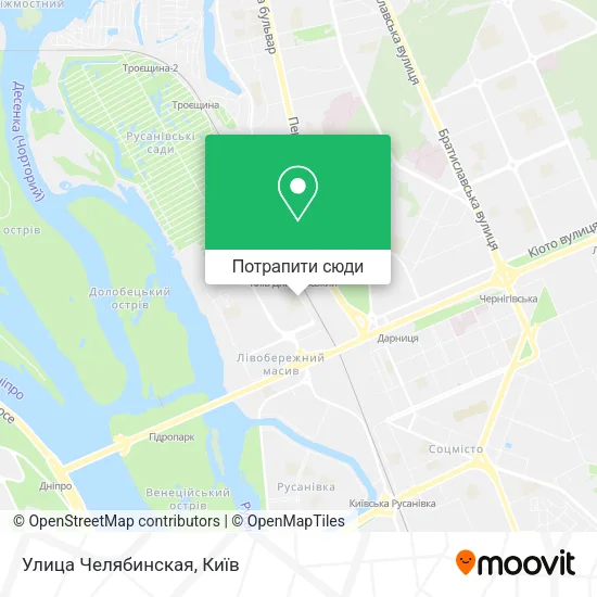 Карта Улица Челябинская