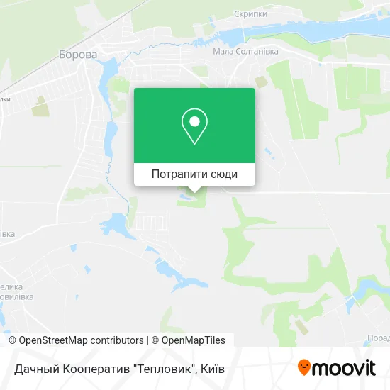 Карта Дачный Кооператив "Тепловик"