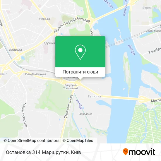 Карта Остановка 314 Маршрутки