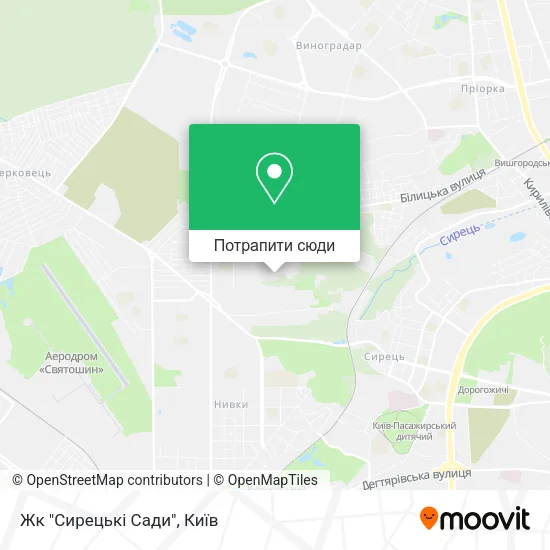 Карта Жк "Сирецькі Сади"