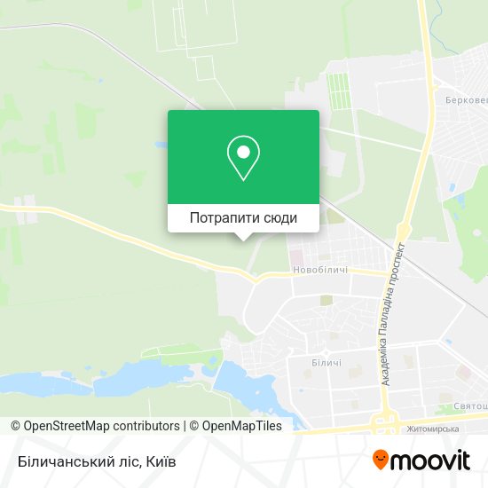 Карта Біличанський ліс
