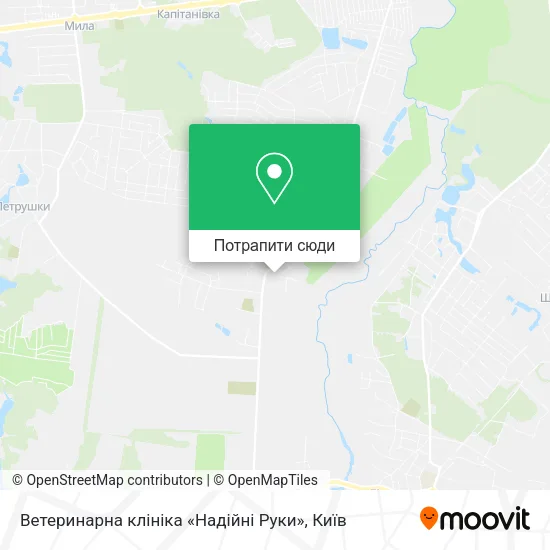 Карта Ветеринарна клініка «Надійні Руки»