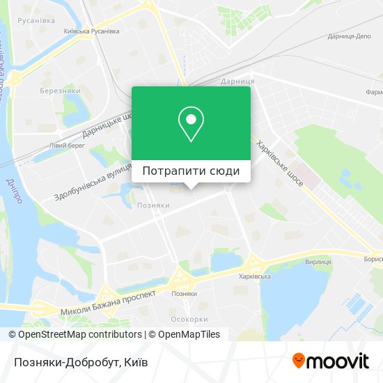 Карта Позняки-Добробут