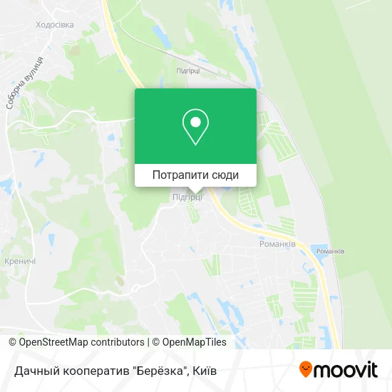 Карта Дачный кооператив "Берёзка"