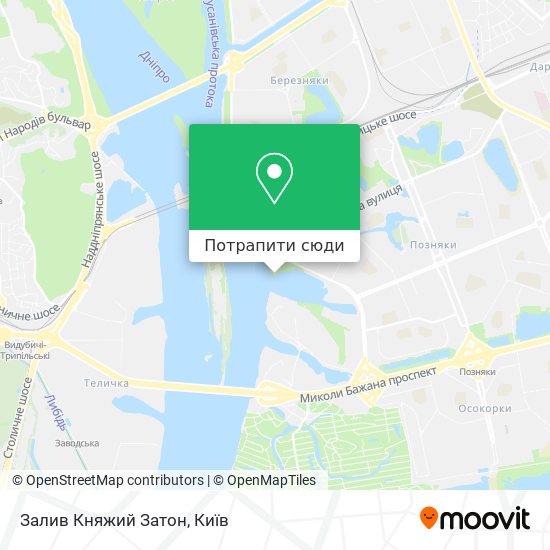 Карта Залив Княжий Затон