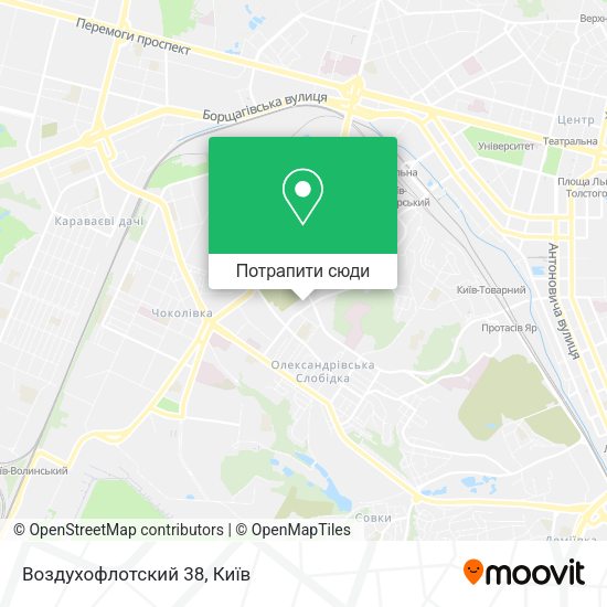 Карта Воздухофлотский 38