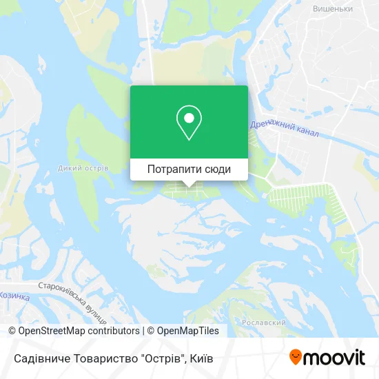 Карта Садівниче Товариство "Острів"