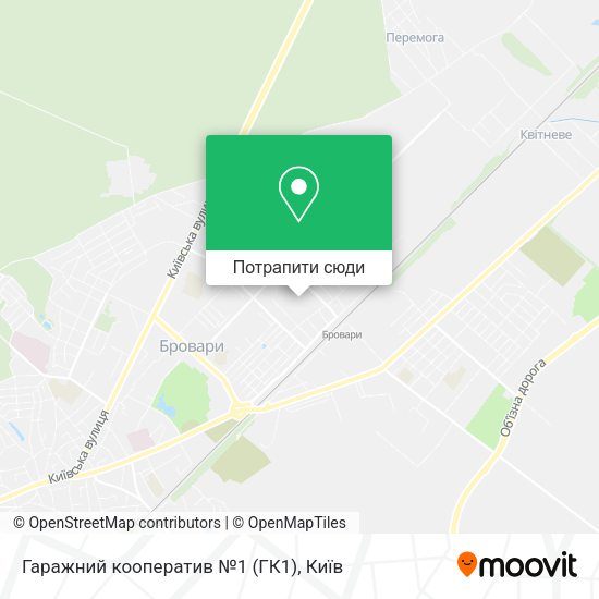 Карта Гаражний кооператив №1 (ГК1)