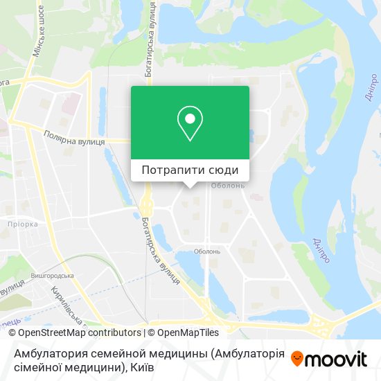 Карта Амбулатория семейной медицины (Амбулаторія сімейної медицини)