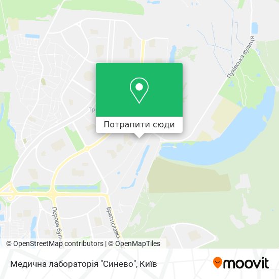 Карта Медична лабораторія "Синево"