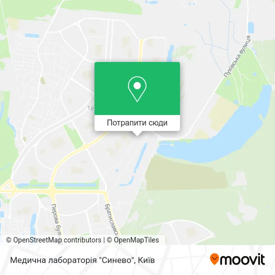 Карта Медична лабораторія "Синево"
