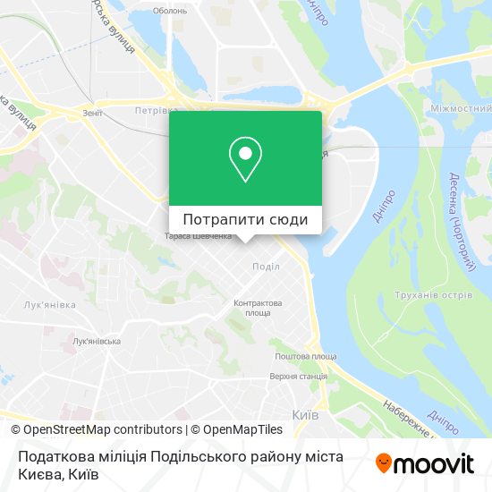 Карта Податкова міліція Подільського району міста Києва