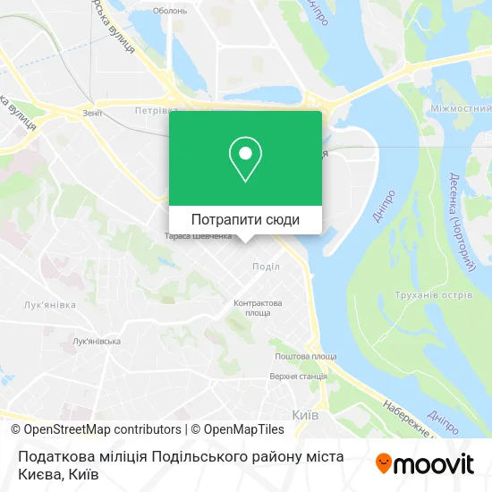 Карта Податкова міліція Подільського району міста Києва