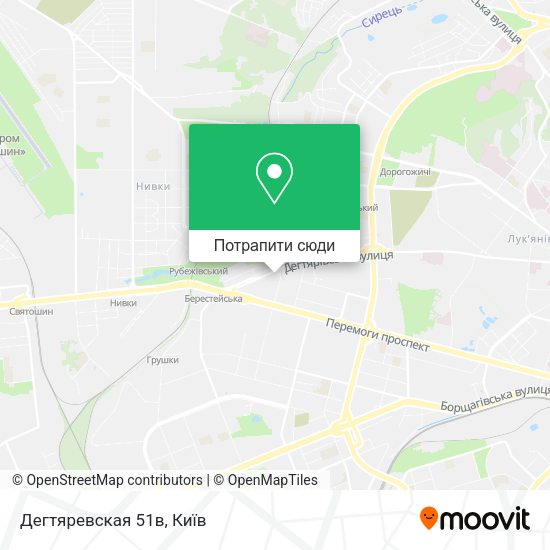 Карта Дегтяревская 51в