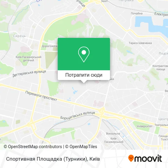 Карта Спортивная Площадка (Турники)