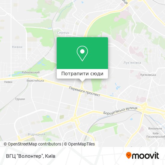 Карта ВГЦ "Волонтер"