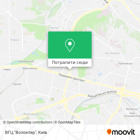 Карта ВГЦ "Волонтер"