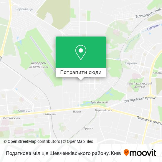 Карта Податкова міліція Шевченківського району