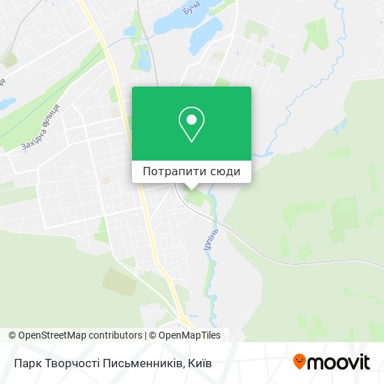 Карта Парк Творчості Письменників