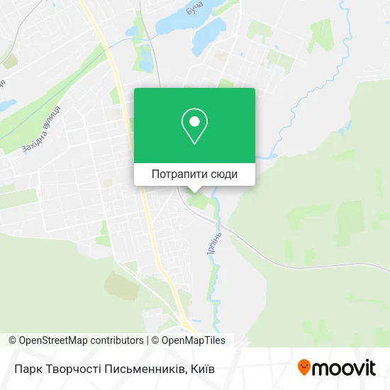 Карта Парк Творчості Письменників