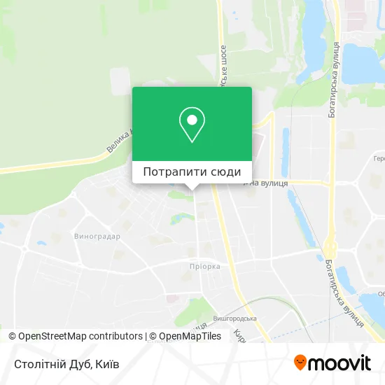 Карта Столітній Дуб