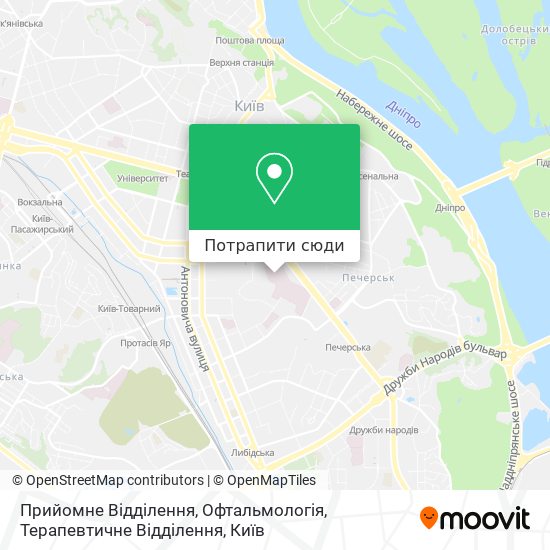 Карта Прийомне Відділення, Офтальмологія, Терапевтичне Відділення