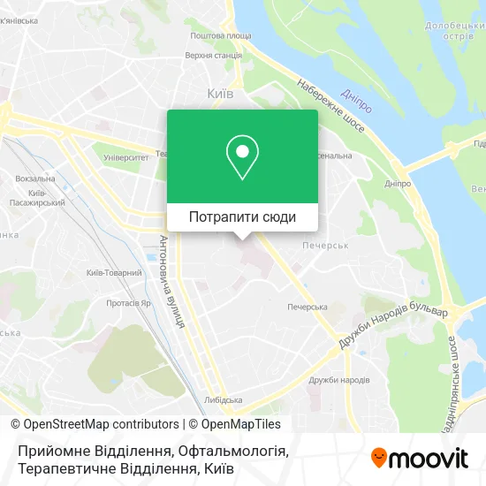 Карта Прийомне Відділення, Офтальмологія, Терапевтичне Відділення
